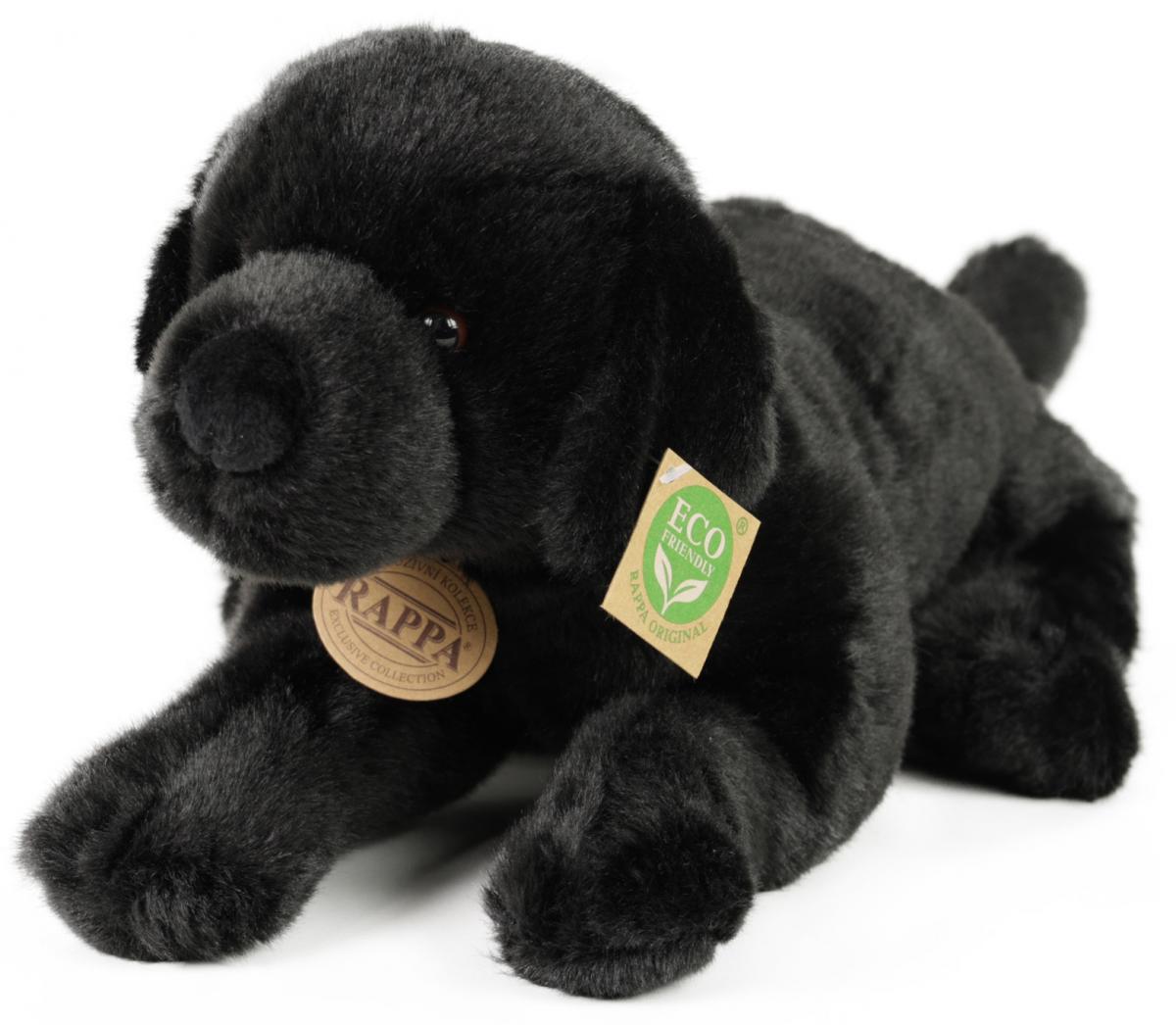 Labrador, svart (liggande) frn Rappa Toys sljs p Nalleriet.se
