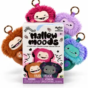 Squishmallows Mallow Moods Mystery Bigfoot med clip 10 cm