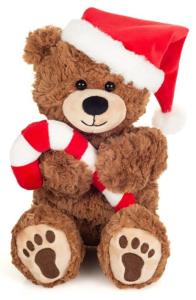 Christmas Teddy, med polkak&auml;pp, fr&aring;n Teddy Hermann s&auml;ljs p&aring; Nalleriet.se
