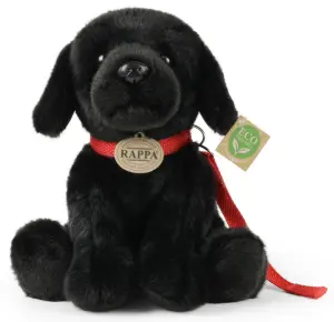 Labrador, svart (sittande) fr&aring;n Rappa Toys s&auml;ljs p&aring; Nalleriet.se