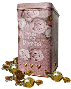 Plåtburk Världens bästa Mamma (med chokladpraliner)