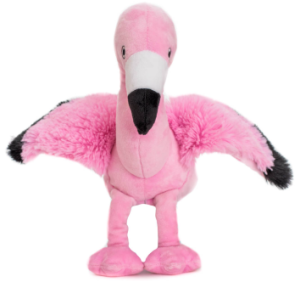Värmenalle Flamingon Florence (tvättbar) från Habibi Plush (micronalle) säljs på Nalleriet.se