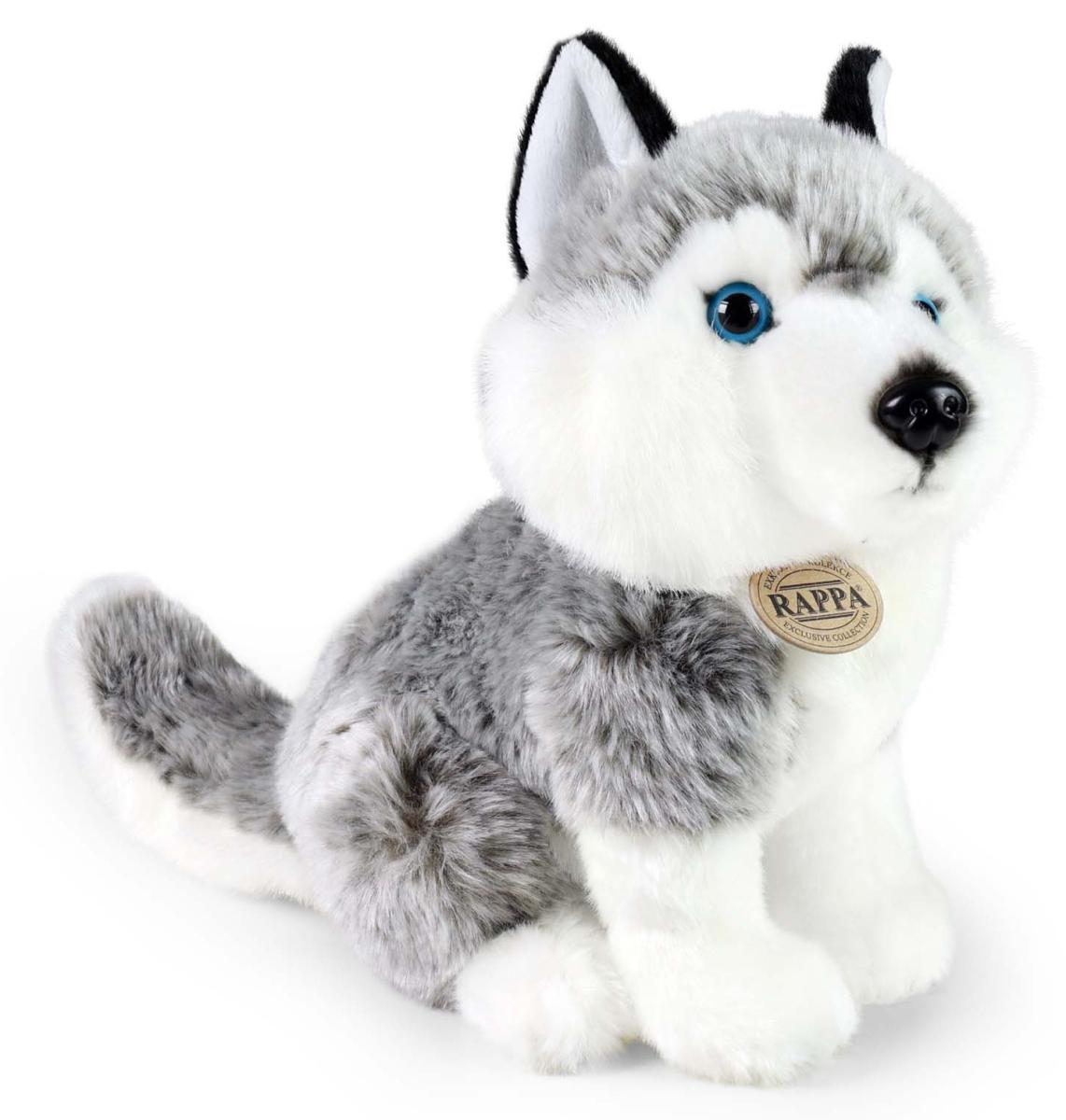Husky (sittande) från Rappa Toys säljs på Nalleriet.se