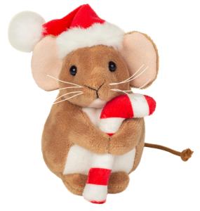 Julmus med polkakäpp från Teddy Hermann säljs på Nalleriet.se