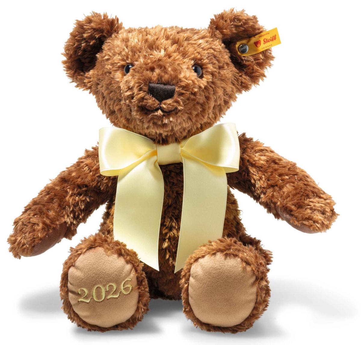 Cosy Year Bear 2026, 34cm, Steiff säljs på Nalleriet.se