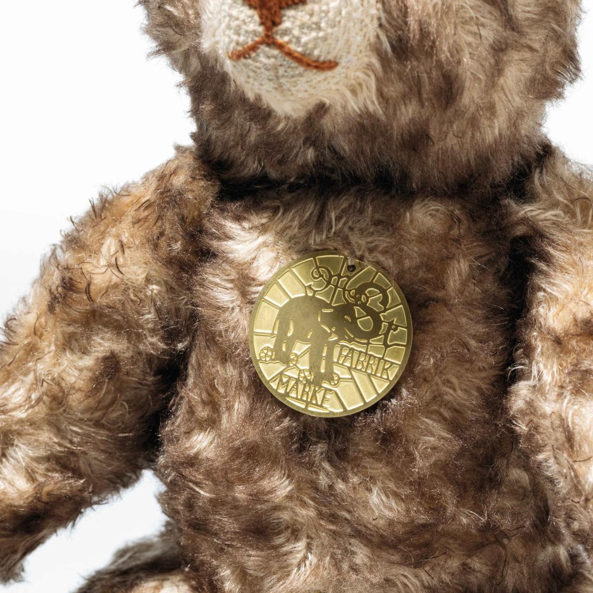 Teddybjörn 1926 Brunspräcklig, 30cm, Steiff säljs på Nalleriet.se