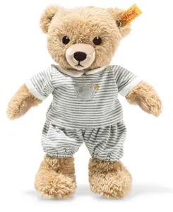 Nalle med grå pyjamas, sleep well, 25cm, Steiff nalle säljs på Nalleriet.se