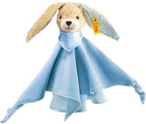 Steiff Snuttefilt Hoppel Kanin, blå (ekologisk), 28cm - Steiff nalle