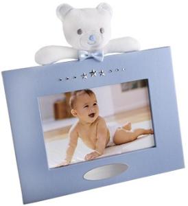Dacapo Silver Fotoram Mjukisdjur Nalle, blå