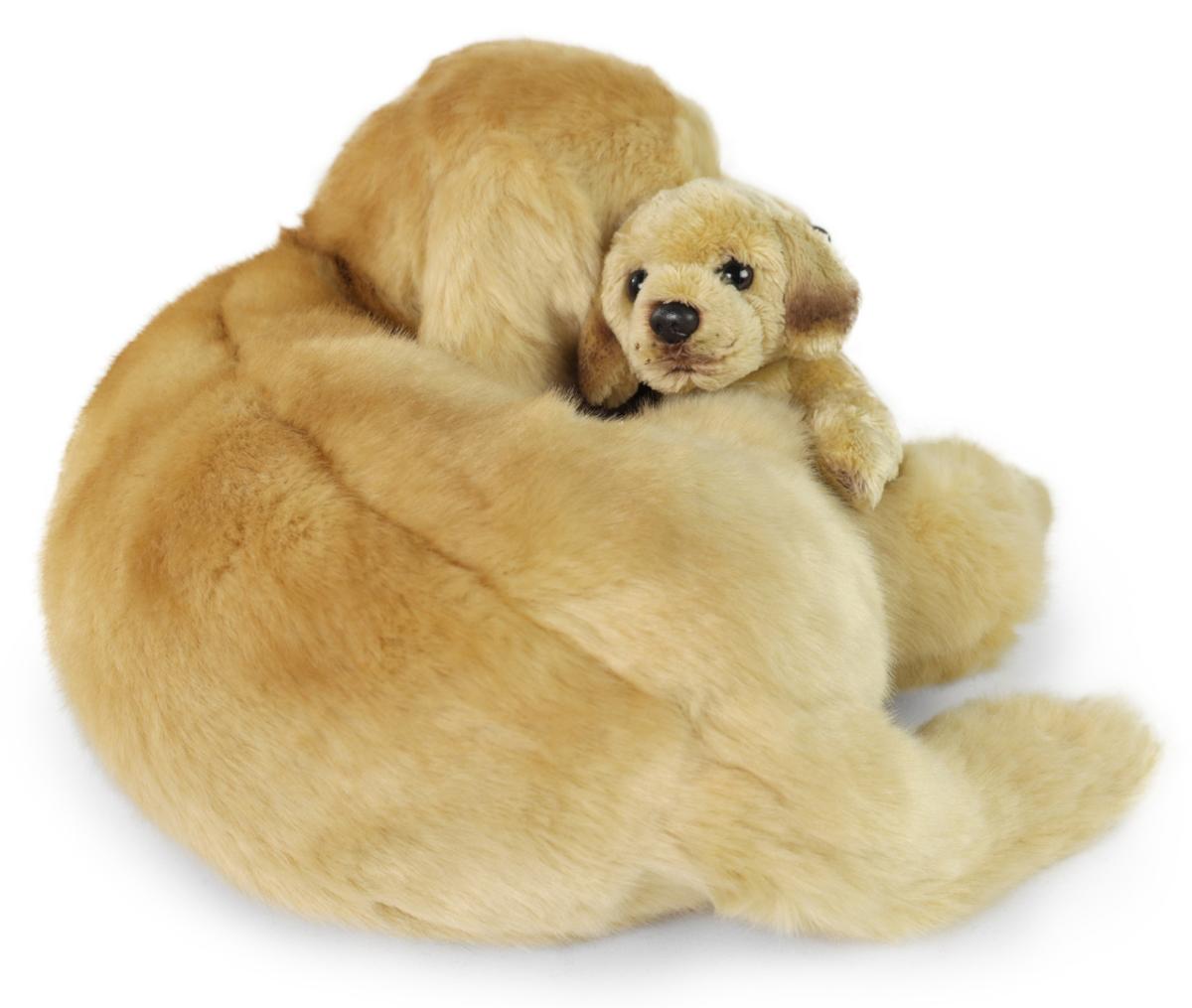 Golden Retriever med valp, 32cm, från Rappa Toys säljs på Nalleriet.se