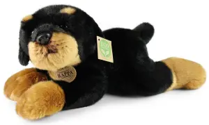 Rottweiler (liggande) från Rappa Toys säljs på Nalleriet.se