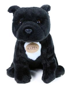 Staffordshire Bull Terrier (svart) från Rappa Toys säljs på Nalleriet.se