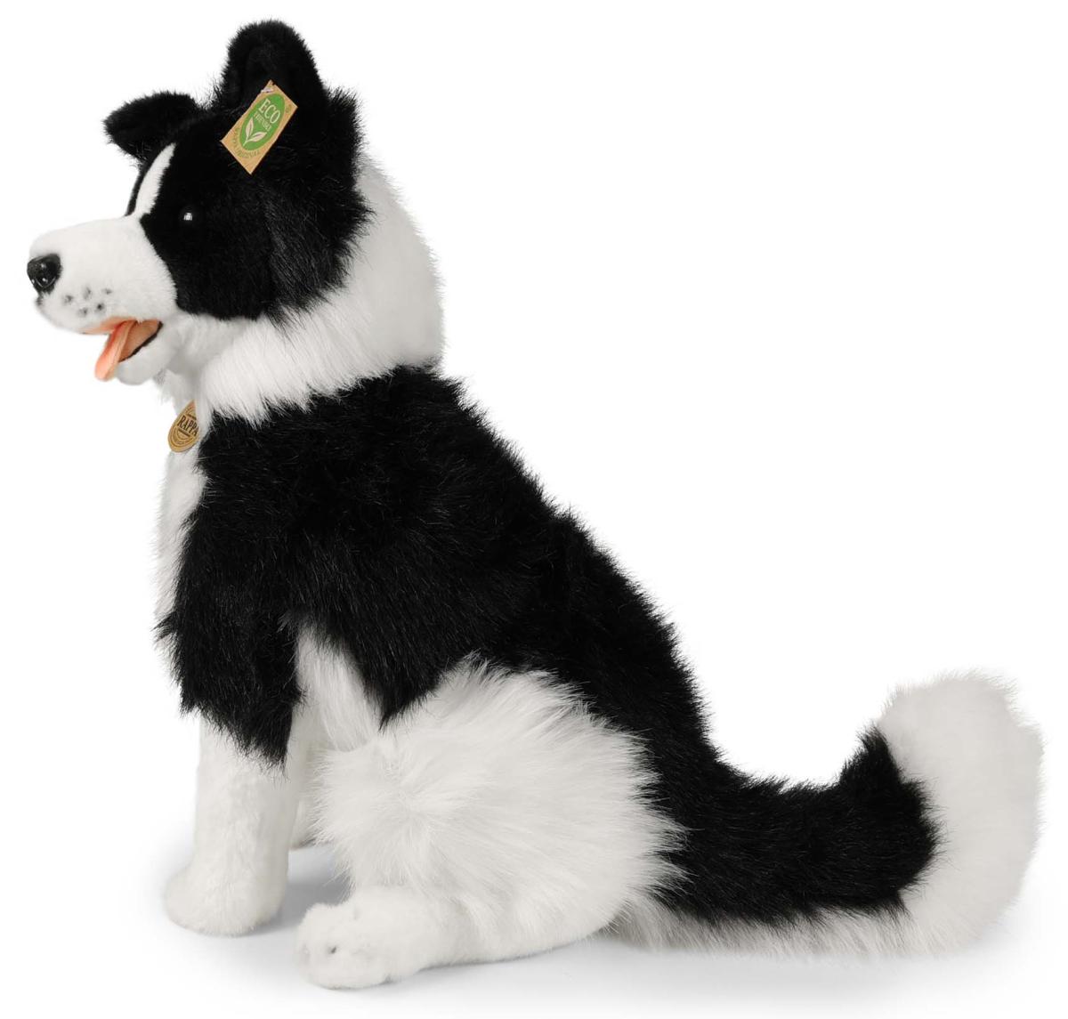 Border Collie sittande, 40cm, från Rappa Toys säljs på Nalleriet.se