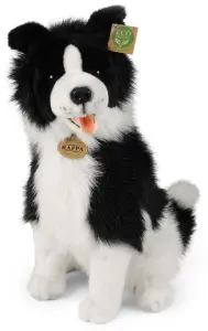 Border Collie sittande, 40cm, fr&aring;n Rappa Toys s&auml;ljs p&aring; Nalleriet.se
