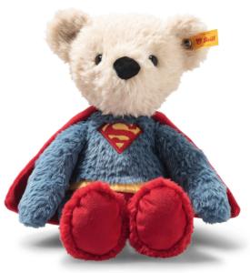 Superman Teddybj&ouml;rn, 29cm, Steiff s&auml;ljs p&aring; Nalleriet.se