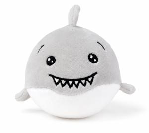 Kramis Haj fr&aring;n Teddykompaniet &ndash; gr&aring;tt squishy-gosedjur 10 cm