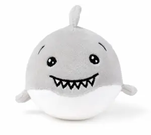 Kramis Haj fr&aring;n Teddykompaniet &ndash; gr&aring;tt squishy-gosedjur 10 cm