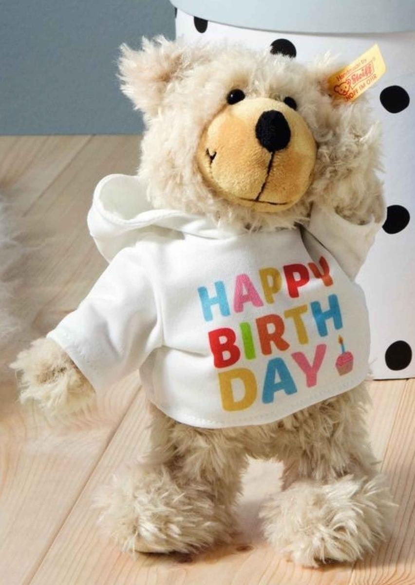 Charly Happy Birthday, 30cm, Steiff säljs på Nalleriet.se