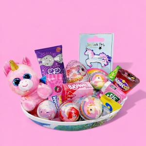 P&aring;sk&auml;gg Enh&ouml;rning med gosedjur, skoj och godis (18cm) 