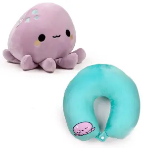 2 i 1 Gosedjur och Resekudde - Bl&auml;ckfisk 