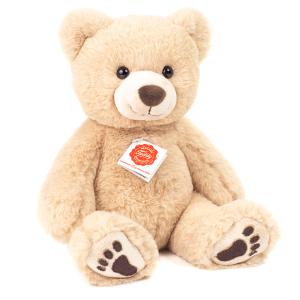 Teddybjörn med broderade tassar, 31cm, beige, säljs på Nalleriet.se