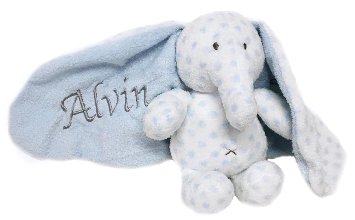 Elefant med broderat namn - Teddykompaniet