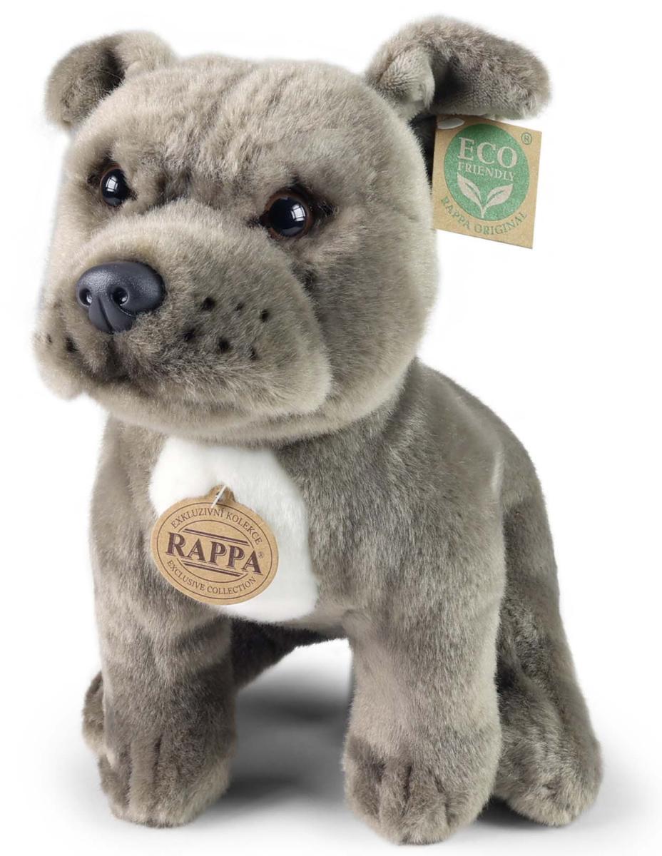 Staffordshire Bull Terrier (grå) från Rappa Toys säljs på Nalleriet.se
