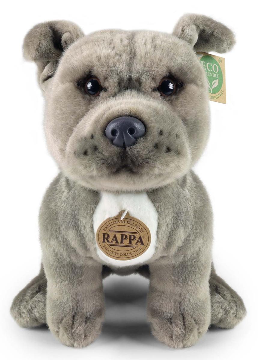 Staffordshire Bull Terrier (grå) från Rappa Toys säljs på Nalleriet.se