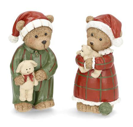 Juldekoration Teddybjörnar i Pyjamas, 2-set - A Lot Decoration