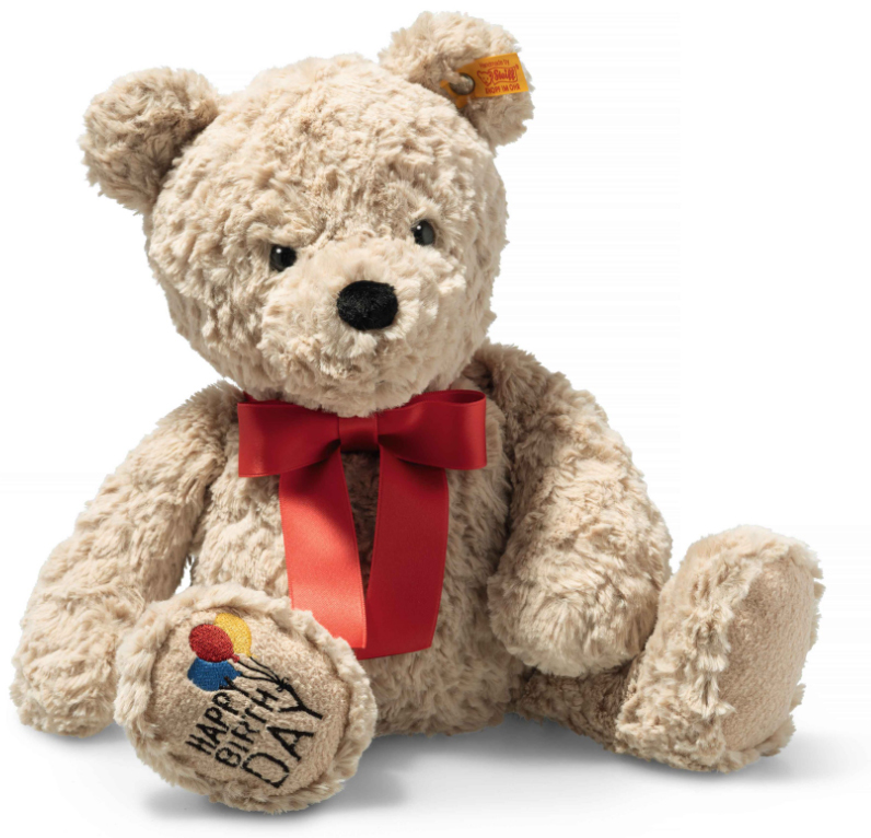 Teddybjörnen Jimmy Happy Birthday - Steiff säljs på Nalleriet.se