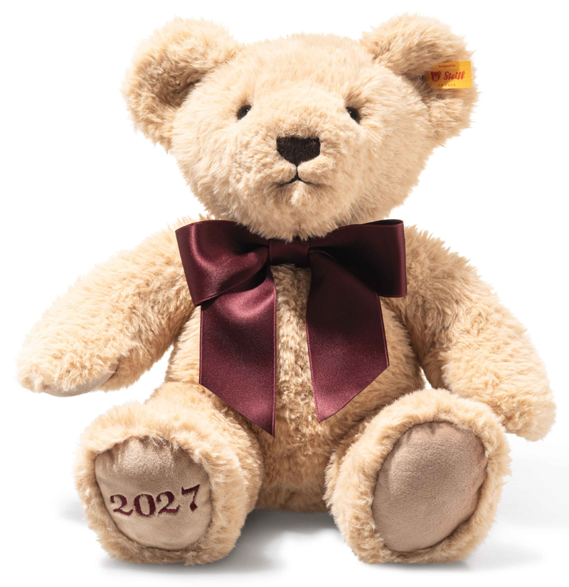 Cosy Year Bear 2027, 33cm, Steiff säljs på Nalleriet.se