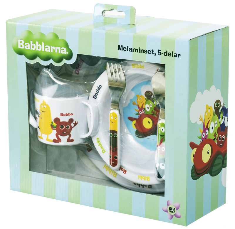 Babblarna Melaminset, 5-delar från Teddykompaniet säljs på Nalleriet.se