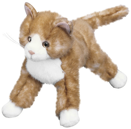 Katt Rödtabby (liggande), 40cm från Douglas Mjukisdjur säljs på Nalleriet.se