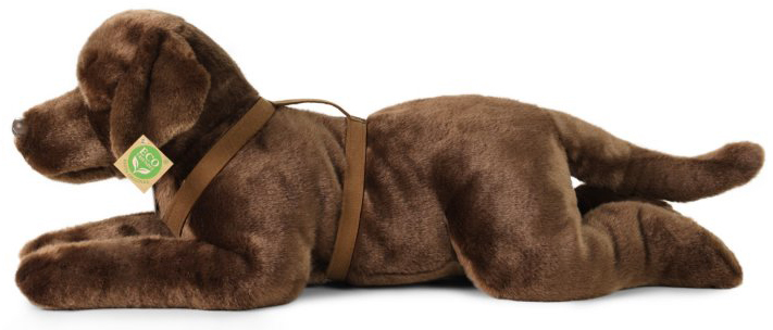 Labrador, brun, 61cm, liggande, från Rappa Toys säljs på Nalleriet.se