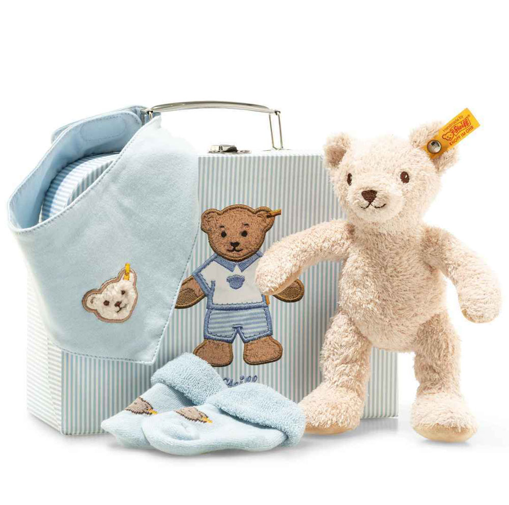Presentset Steiff, blå från Steiff säljs på Nalleriet.se