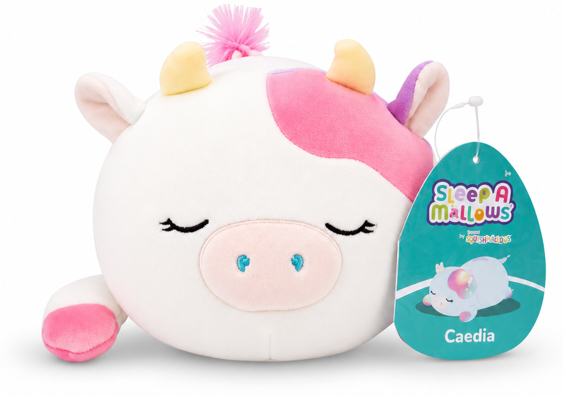 Squishmallows Sleep a Mallows Caedia Cow