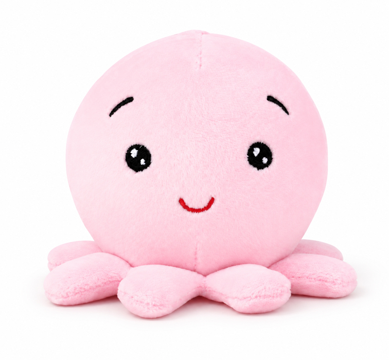 Kramis Bläckfisk från Teddykompaniet – rosa squishy-gosedjur 10 cm