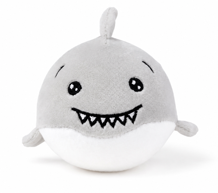 Kramis Haj från Teddykompaniet – grått squishy-gosedjur 10 cm