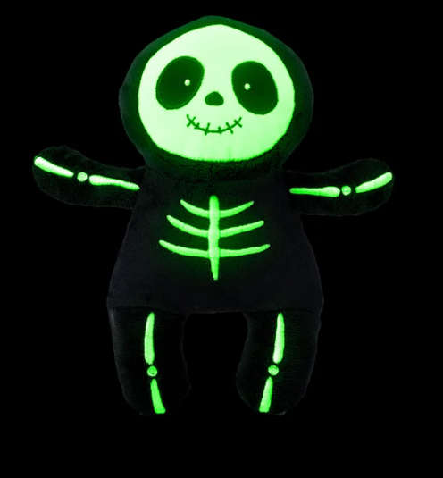 Halloweenmjukis Skelett, självlysande - Teddykompaniet | Nalleriet.se