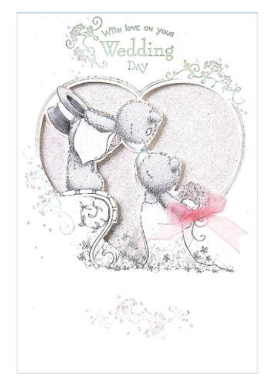 Kort, With love on your weddingday - Me To You