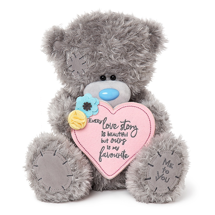 Nalle kärlekstext på hjärta, 30cm - Me To You