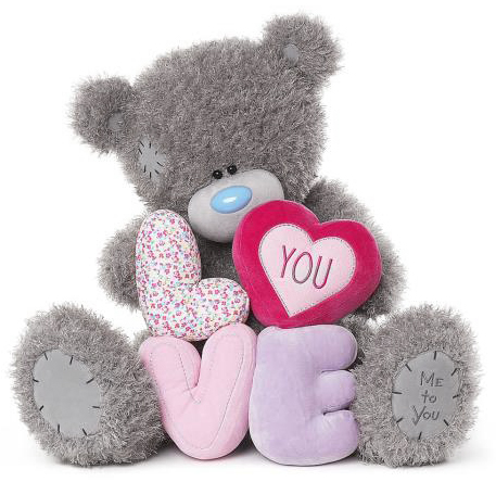 Nalle med mjuka bokstäver Love, 50cm, Me to you, Miranda nalle