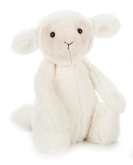 Bashful Lamm (vit), 30cm frn Jellycat