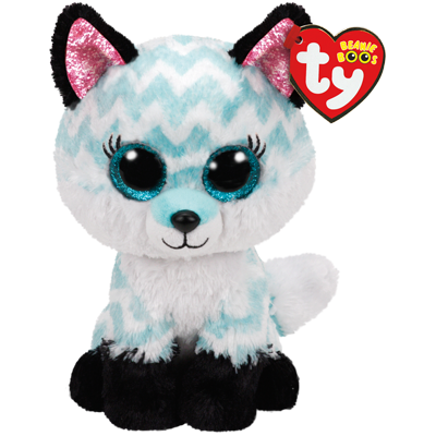 Beanie Boos Atlas Aqua Chevron Räv TY Gosedjur | Nalleriet.se