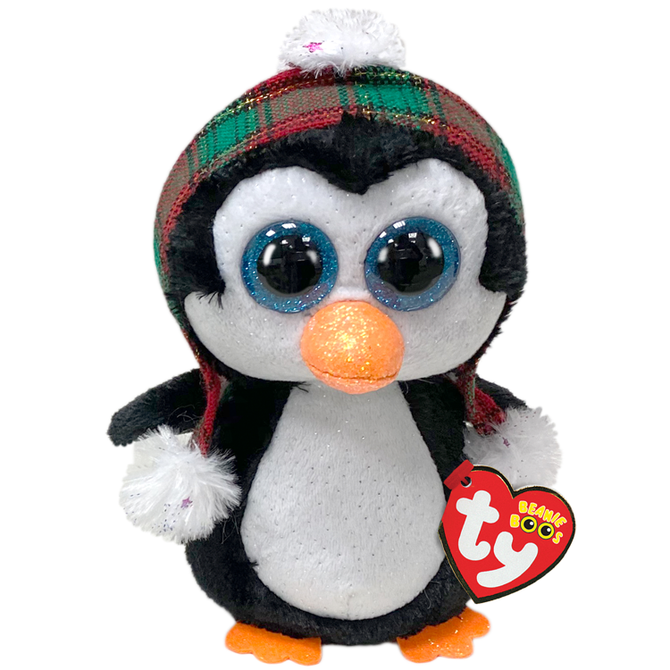 Beanie Boos Cheer Pingvin med mössa - TY Gosedjur