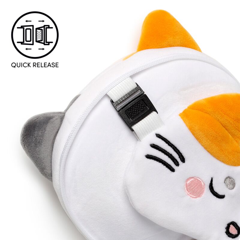 Resekudde med sovmask Katt