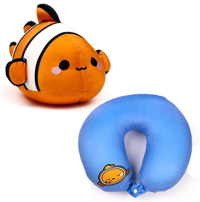 2 i 1 Gosedjur och Resekudde - Clownfisk