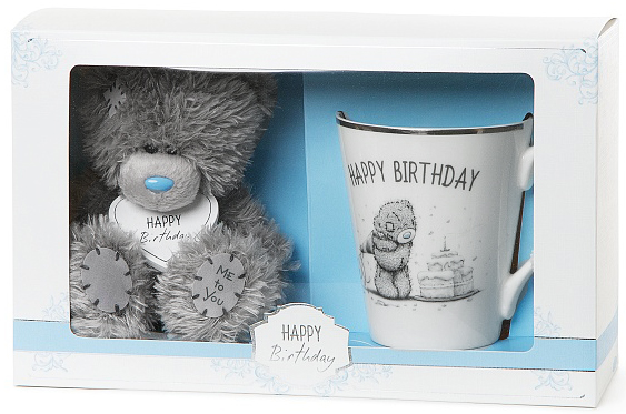 Nalle & Mugg Happy Birthday, 13cm från Me to you (Miranda nalle) säljs på Nalleriet.se