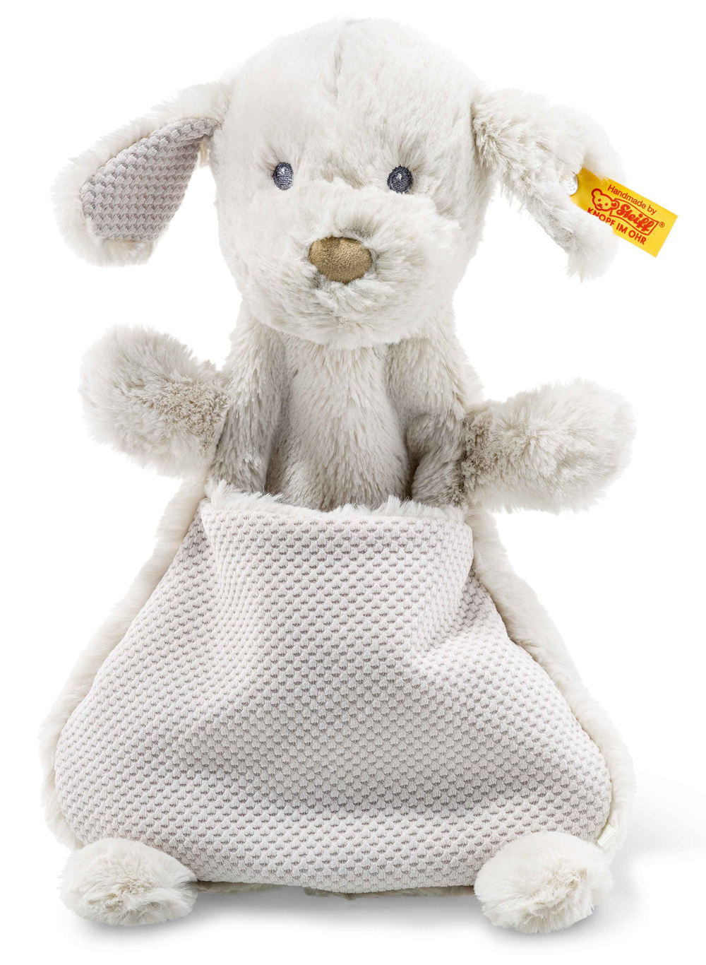 Hunden Baster snuttefilt, Soft Cuddly Friends från Steiff säljs på Nalleriet.se