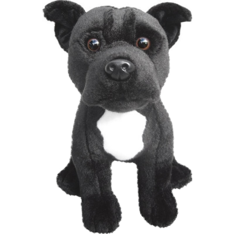 Staffordshire Bull Terrier (Svart) frn Faithful Friends mjukisdjur sljs p Nalleriet.se